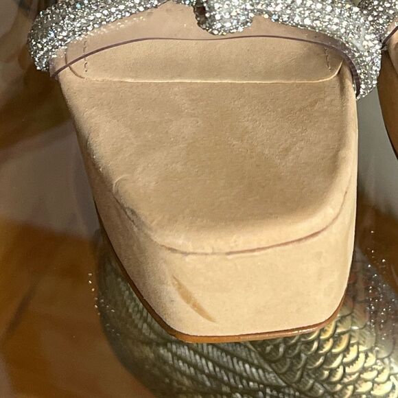 SCHUTZ Peaky Platform Nubuck & Vinyl Sandal/ size 9B - Picture 9 of 9